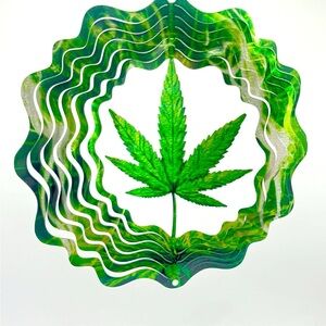 Green Leaf Wind Spinner